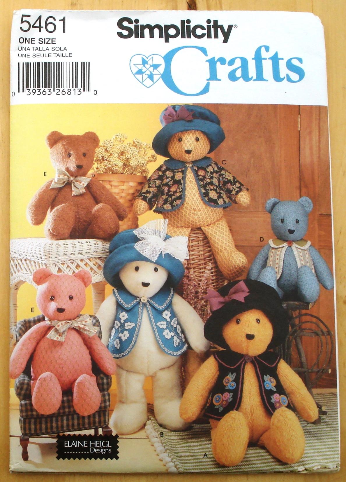 Patron SIMPLICIY 5461  CRAFTS  OURS ET LEURS VETEMENTS