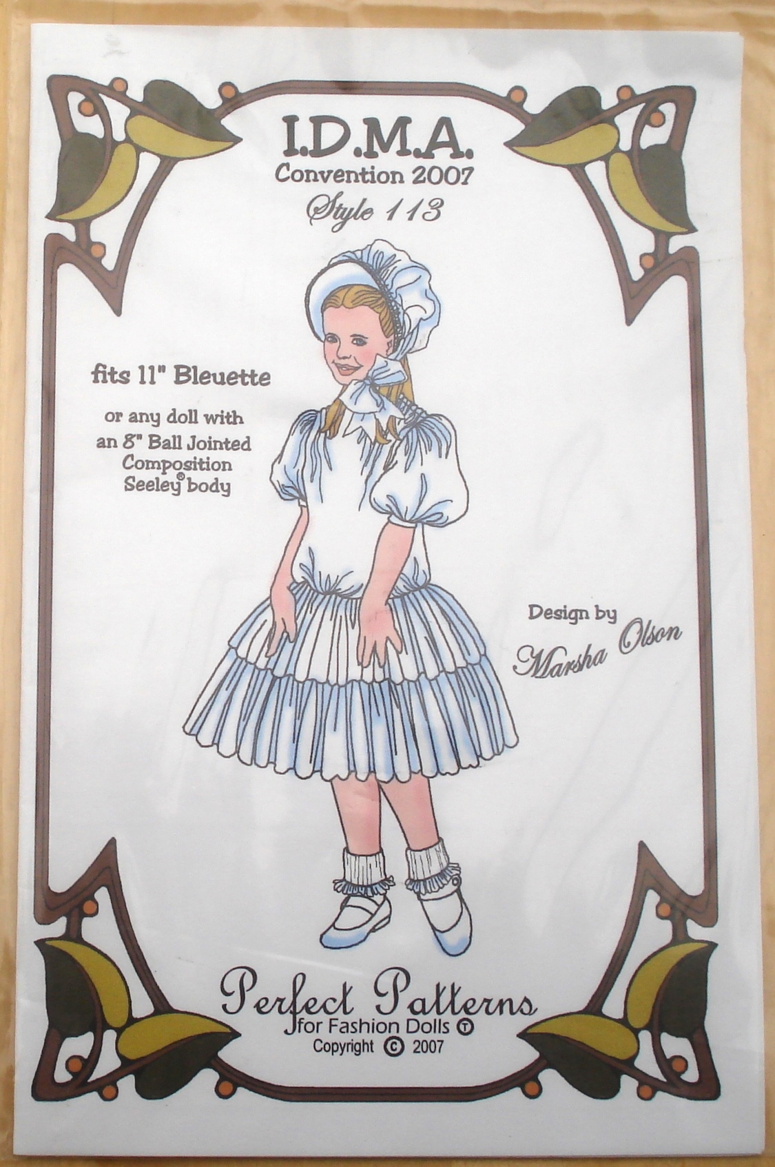 PATRON PERFECT PATTENS NO 113  pour la poupe BLEUETTE