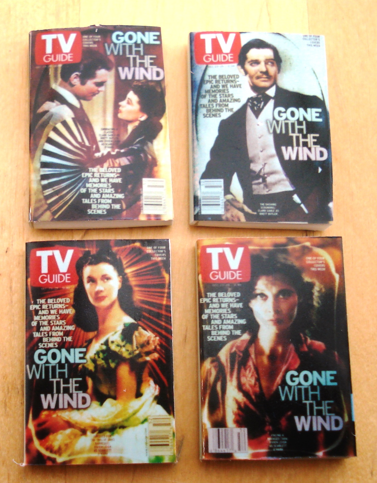 4 MINI GUIDE TV "GONE WITH THE WIND"   l'chelle des poupes 29