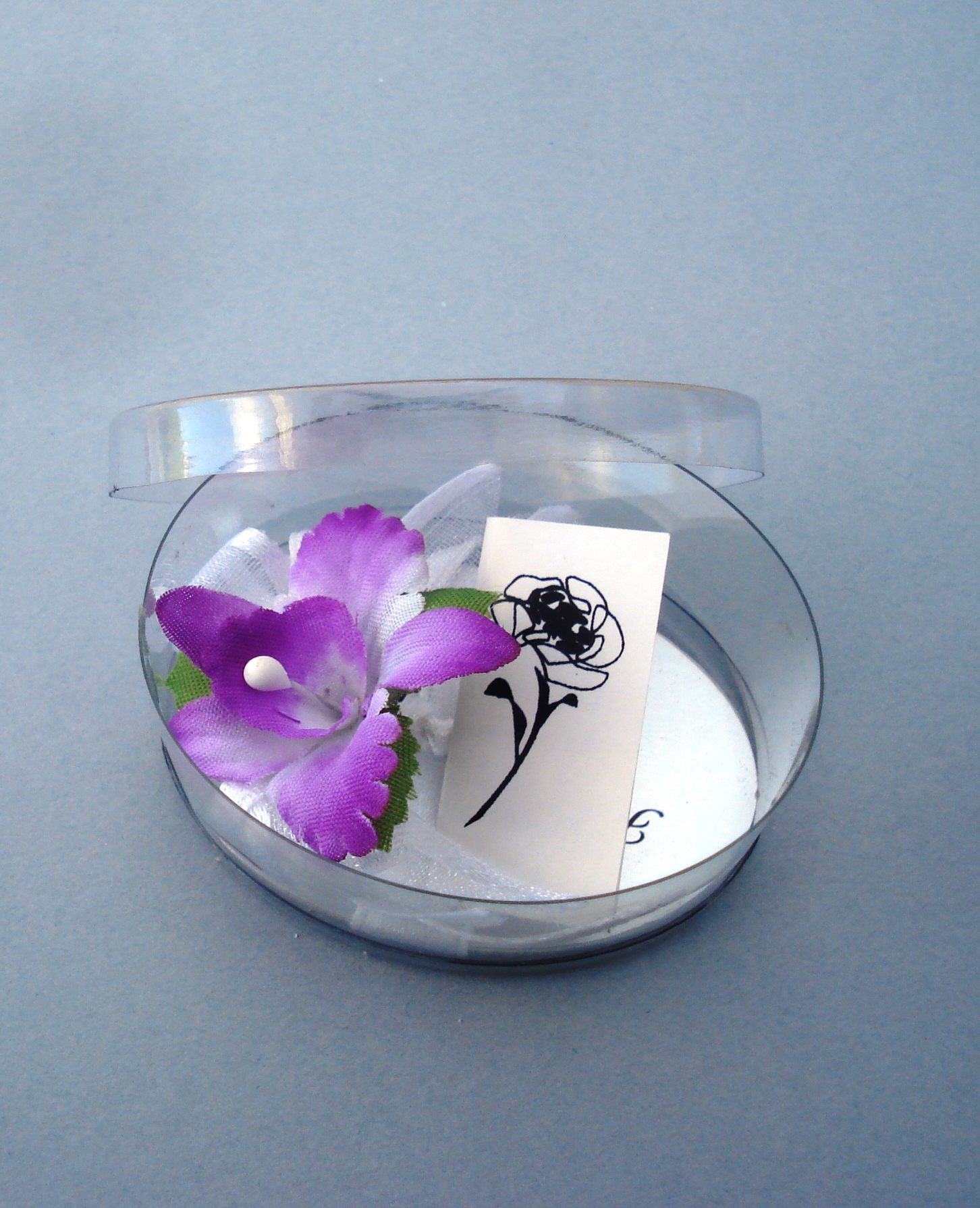 FLEUR DE POIGNET ORCHIDE MAUVE (CORSAGE) pour GENE