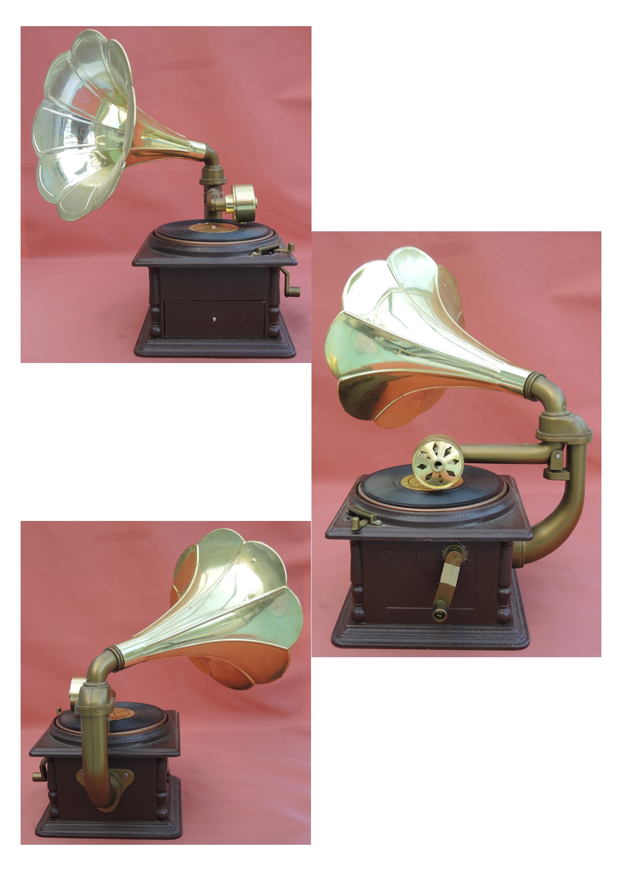 Gramophone pour poupes de 50 cm et plus.